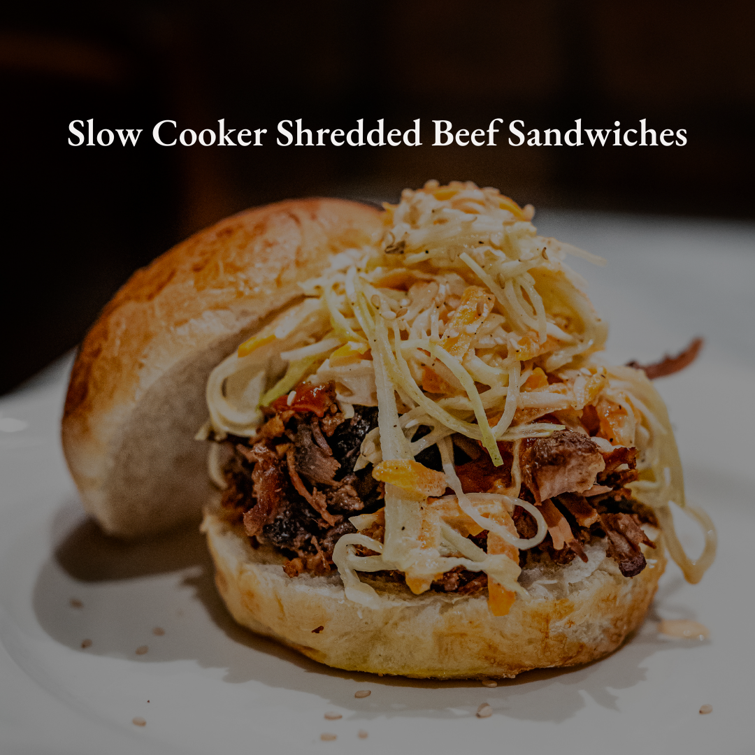 Slow Cooker Shredded Beef Sandwiches